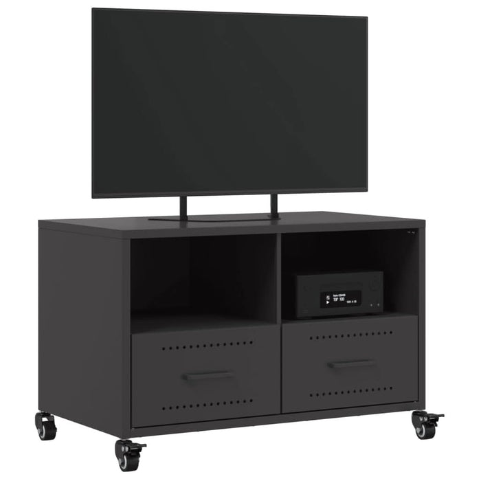 Dulap TV, negru, 68x39x43,5 cm, oțel laminat la rece - WALTI WALTI