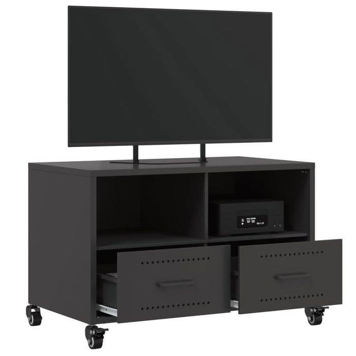 Dulap TV, negru, 68x39x43,5 cm, oțel laminat la rece - WALTI WALTI