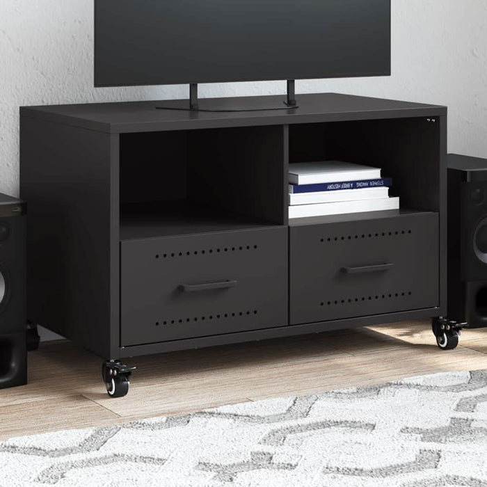 Dulap TV, negru, 68x39x43,5 cm, oțel laminat la rece - WALTI WALTI