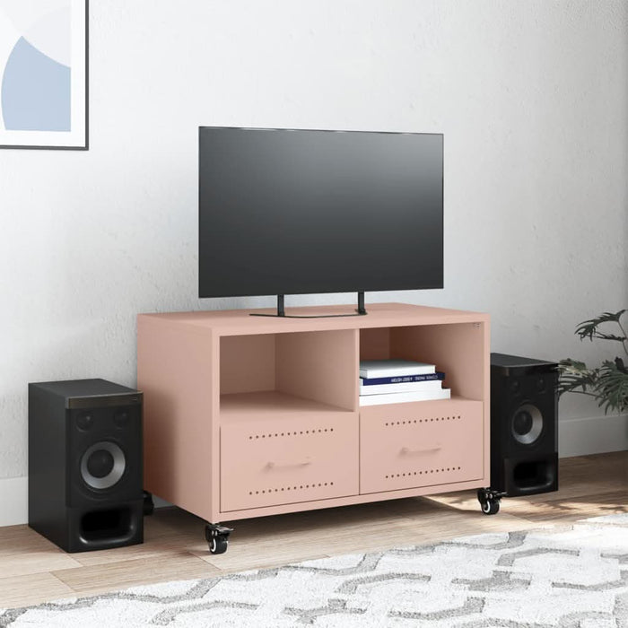 Dulap TV, roz, 68x39x43,5 cm, oțel laminat la rece - WALTI WALTI
