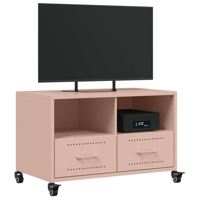 Dulap TV, roz, 68x39x43,5 cm, oțel laminat la rece - WALTI WALTI