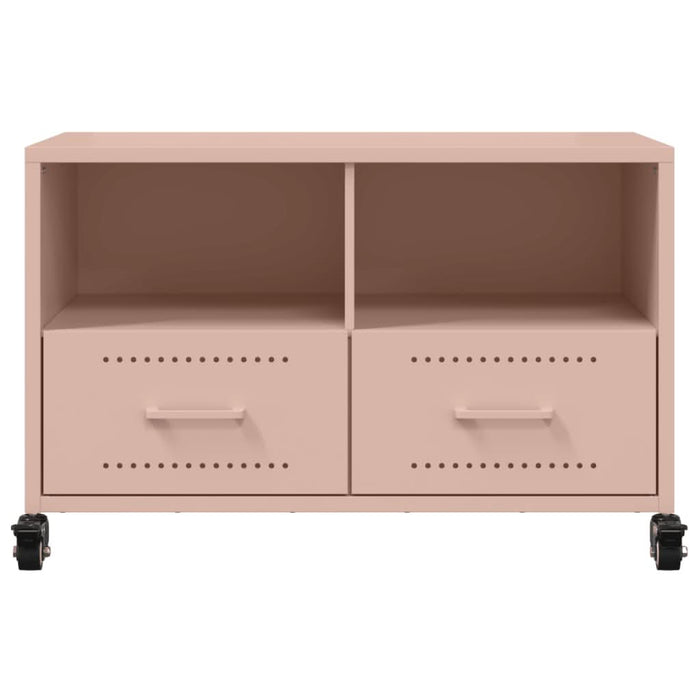 Dulap TV, roz, 68x39x43,5 cm, oțel laminat la rece - WALTI WALTI