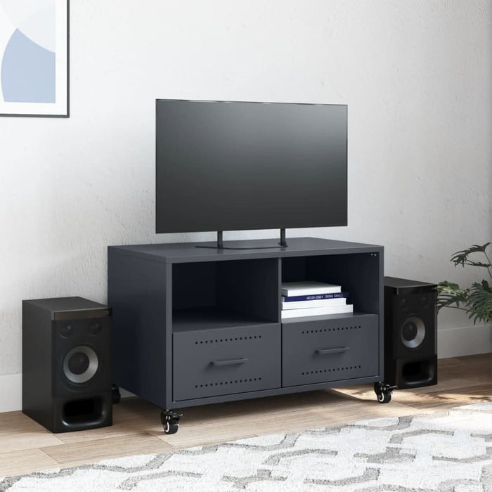 Dulap TV, antracit, 68x39x43,5 cm, oțel laminat la rece - WALTI WALTI