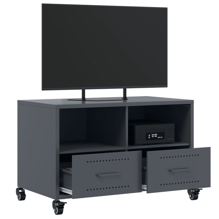 Dulap TV, antracit, 68x39x43,5 cm, oțel laminat la rece - WALTI WALTI