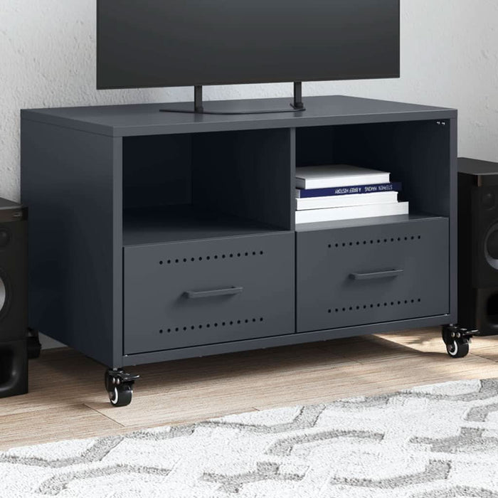 Dulap TV, antracit, 68x39x43,5 cm, oțel laminat la rece - WALTI WALTI