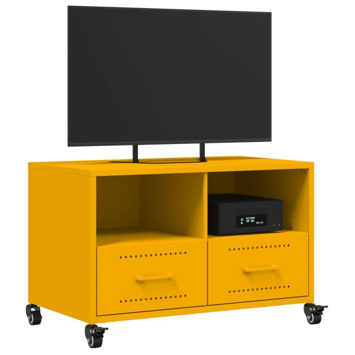 Dulap TV, galben muștar, 68x39x43,5 cm, oțel laminat la rece - WALTI WALTI
