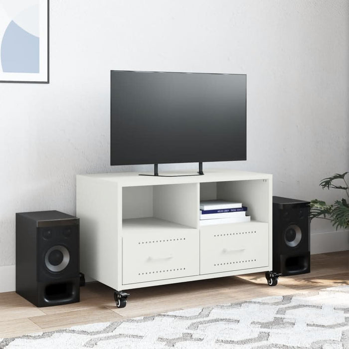 Dulap TV, alb, 68x39x43,5 cm, oțel laminat la rece - WALTI WALTI