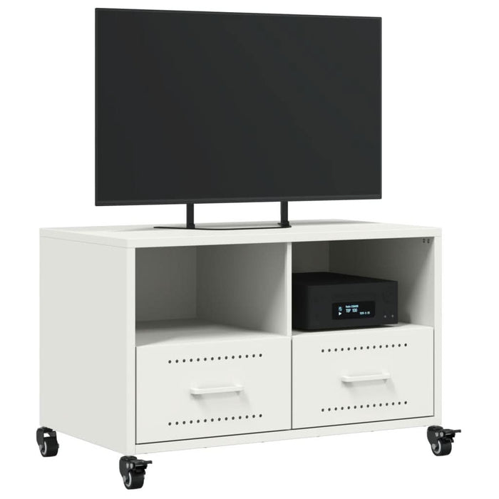 Dulap TV, alb, 68x39x43,5 cm, oțel laminat la rece - WALTI WALTI