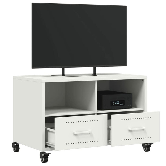 Dulap TV, alb, 68x39x43,5 cm, oțel laminat la rece - WALTI WALTI