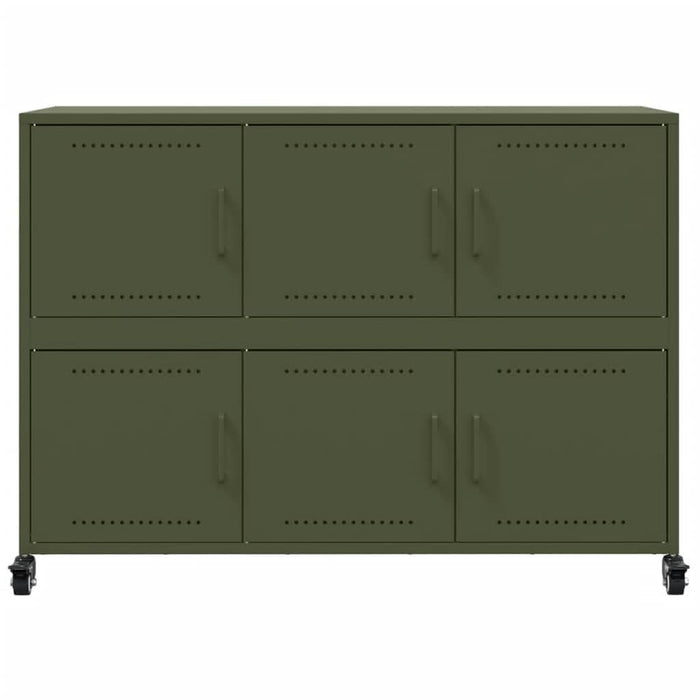 Dulap, verde măsliniu, 100,5x39x72 cm, oțel - WALTI WALTI