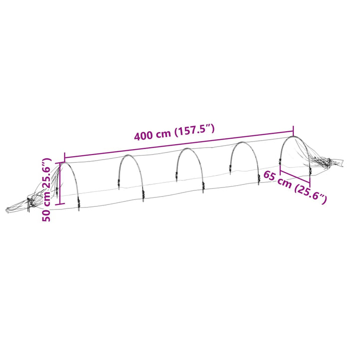 Tunel din plasă, 1,5x5 m, fibră de sticlă și PP - WALTI WALTI