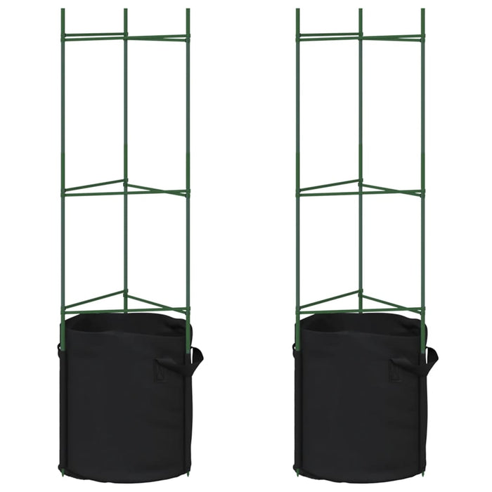Suport pentru roșii cu sac de plante, 2 buc., 116 cm oțel și PP - WALTI WALTI