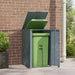 Depozitare coș gunoi cu roți, 1 coș, gri, 69x79x117 cm, oțel - WALTI WALTI