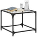 Mese cafea blat din sticlă transparentă 2 buc. 50x50x40 cm oțel - WALTI WALTI