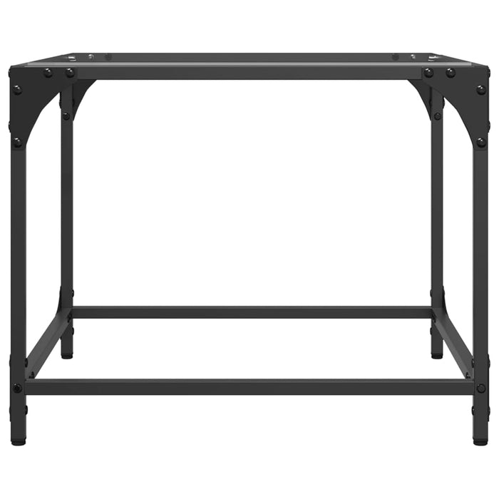 Mese cafea blat din sticlă transparentă 2 buc. 50x50x40 cm oțel - WALTI WALTI