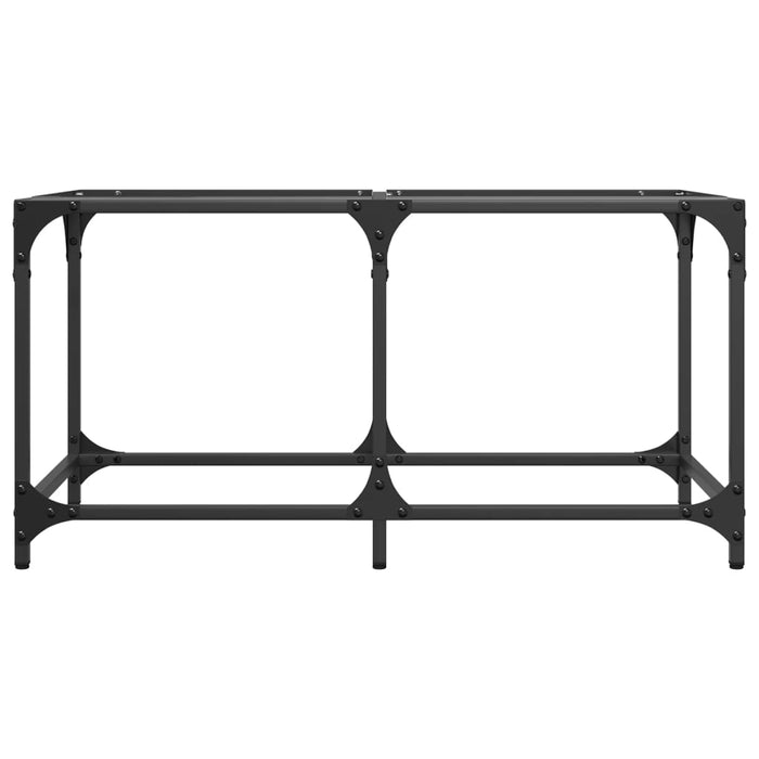 Măsuță de cafea blat din sticlă transparentă 78,5x40x40 cm oțel - WALTI WALTI