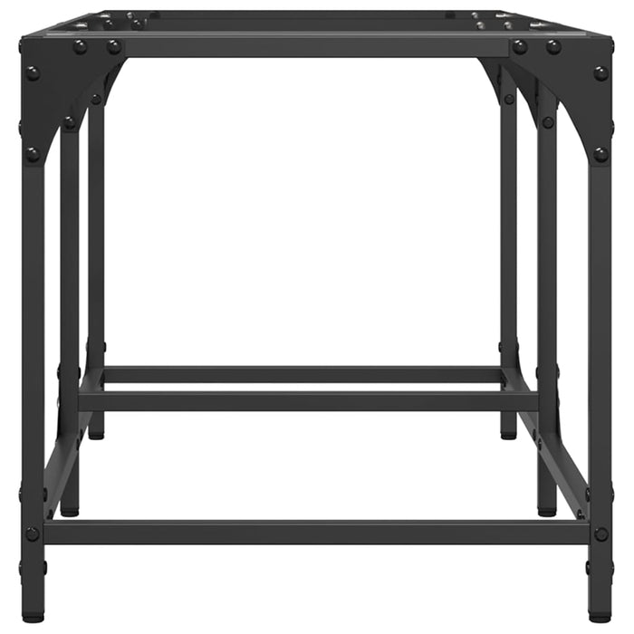 Măsuță de cafea blat din sticlă transparentă 78,5x40x40 cm oțel - WALTI WALTI