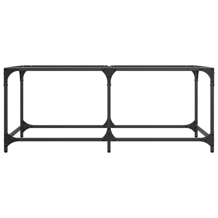 Măsuță de cafea cu blat sticlă transparentă 98,5x50x40 cm oțel - WALTI WALTI
