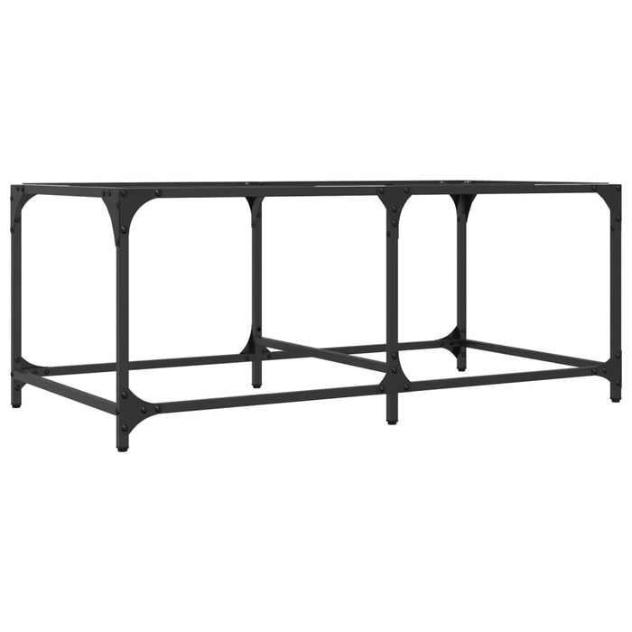 Măsuță de cafea cu blat sticlă transparentă 98,5x50x40 cm oțel - WALTI WALTI