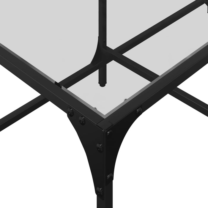 Măsuță de cafea cu blat sticlă transparentă 98,5x50x40 cm oțel - WALTI WALTI