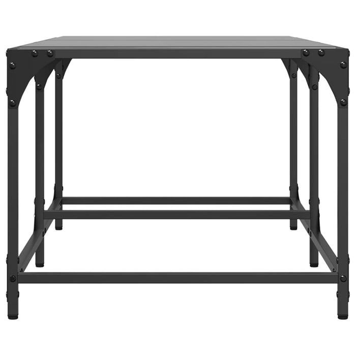 Măsuță de cafea cu blat din sticlă neagră 98,5x50x40 cm oțel - WALTI WALTI