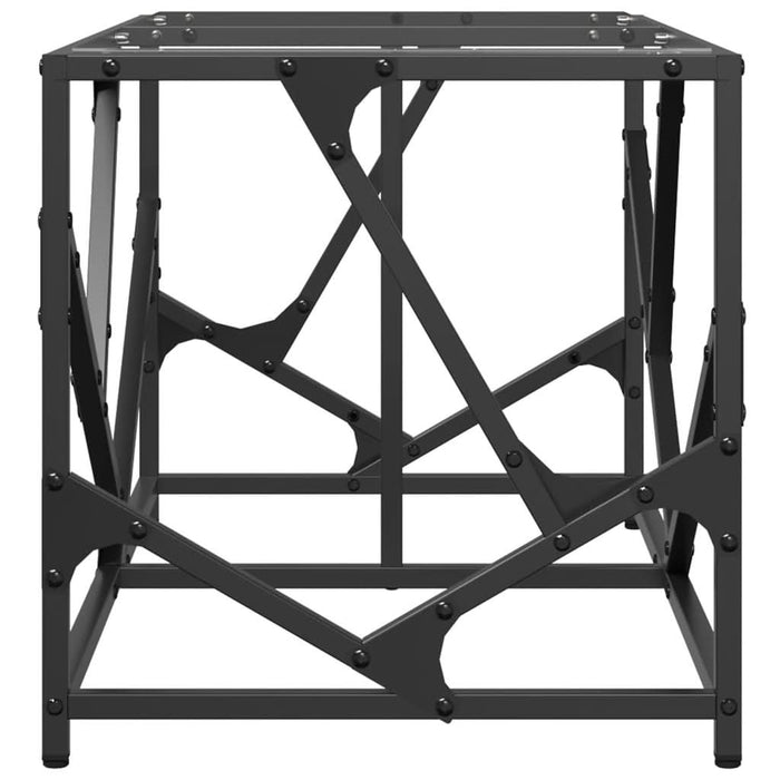 Măsuță de cafea blat din sticlă transparentă 78,5x40x41 cm oțel - WALTI WALTI
