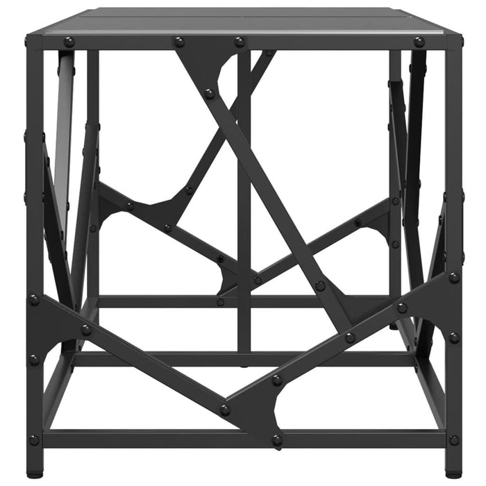 Măsuță de cafea, blat din sticlă negră, 78,5x40x41 cm, oțel - WALTI WALTI