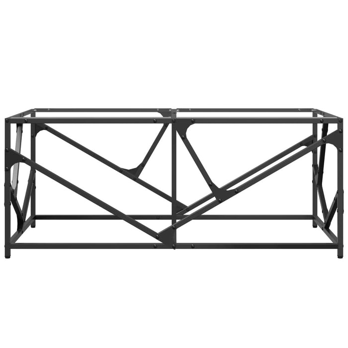 Măsuță de cafea blat din sticlă transparentă 98,5x50x41 cm oțel - WALTI WALTI