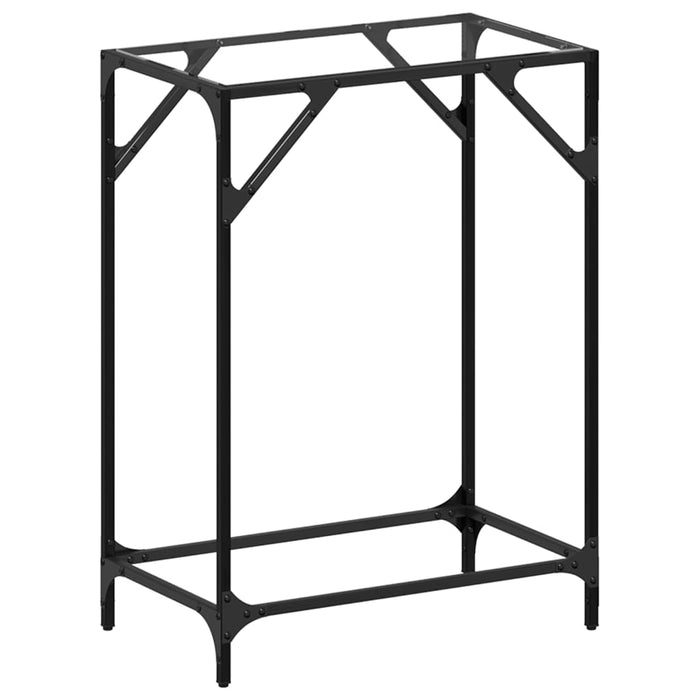 Măsuță de cafea, blat din sticlă transparentă, 60x35x81 cm oțel WALTI