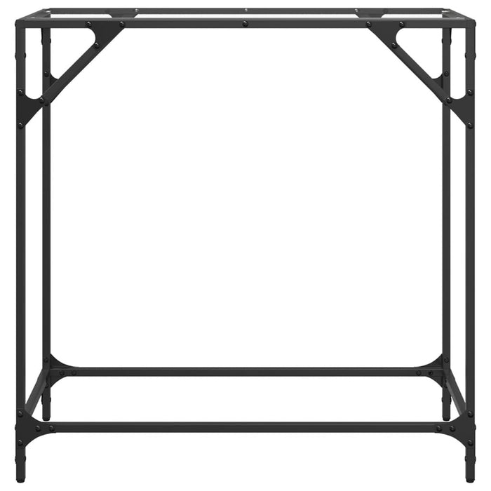 Măsuță de cafea, blat din sticlă transparentă, 80x35x81 cm oțel WALTI