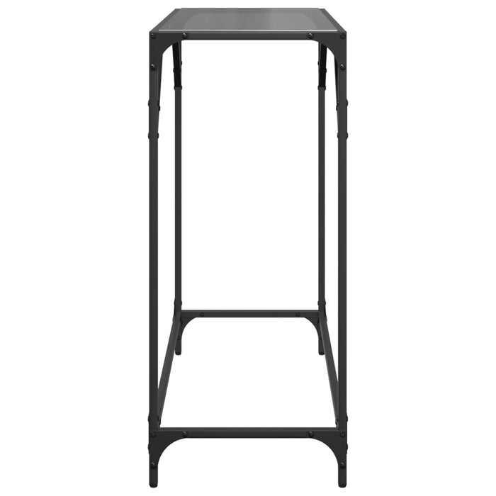 Măsuță de cafea, blat din sticlă negră, 80x35x81 cm, oțel - WALTI WALTI
