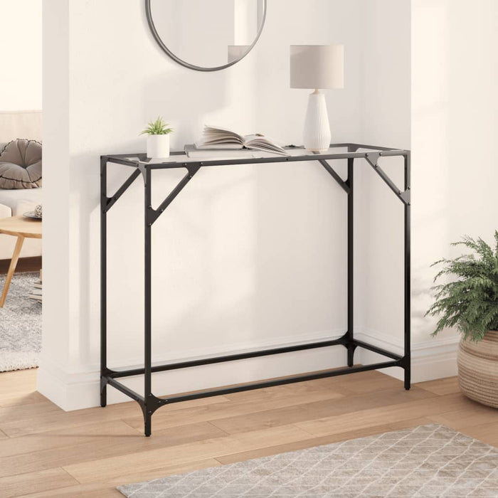 Măsuță de cafea, blat din sticlă transparentă, 98x35x81 cm oțel - WALTI WALTI