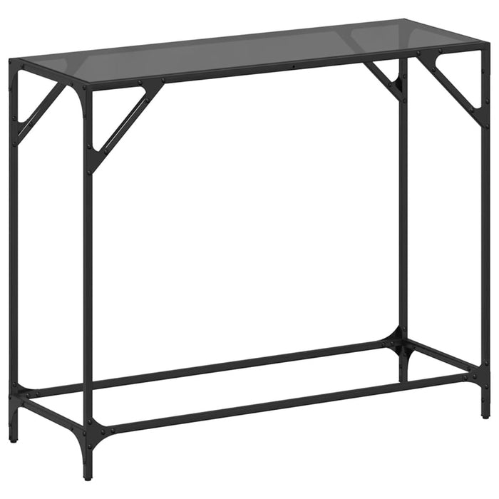 Măsuță de cafea, blat din sticlă negră, 98x35x81 cm, oțel - WALTI WALTI