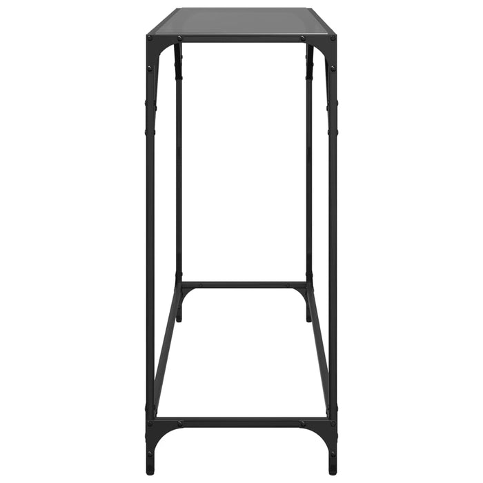Măsuță de cafea, blat din sticlă negră, 98x35x81 cm, oțel - WALTI WALTI