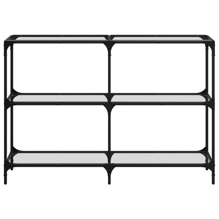 Măsuță de cafea blat din sticlă transparentă 118,5x30x81cm oțel - WALTI WALTI