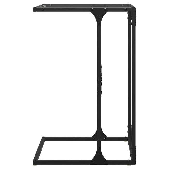 Măsuță laterală blat din sticlă transparentă 40x30x61,5 cm oțel - WALTI WALTI