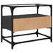 Dulap TV blat sticlă, negru, 60x35x51 cm lemn prelucrat - WALTI WALTI