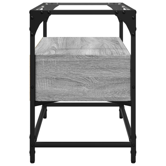 Dulap TV blat sticlă, gri sonoma, 60x35x51 cm lemn prelucrat - WALTI WALTI