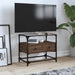 Dulap TV blat sticlă, stejar maro, 60x35x51 cm lemn prelucrat - WALTI WALTI