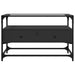 Dulap TV blat sticlă, negru, 80x35x51 cm lemn prelucrat - WALTI WALTI