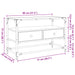 Dulap TV blat sticlă, negru, 80x35x51 cm lemn prelucrat - WALTI WALTI