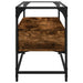 Dulap TV blat sticlă stejar fumuriu 80x35x51 cm lemn prelucrat - WALTI WALTI