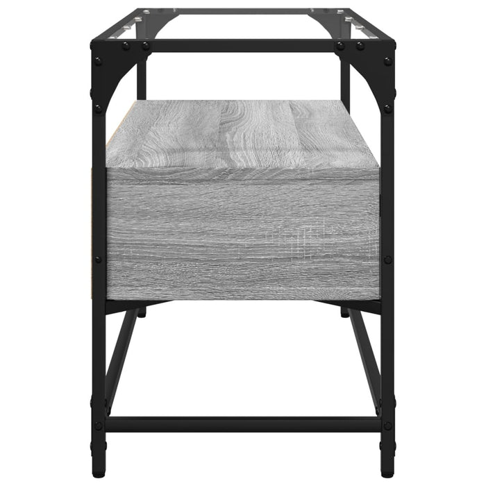 Dulap TV blat sticlă, gri sonoma, 80x35x51 cm lemn prelucrat - WALTI WALTI
