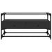 Dulap TV blat sticlă, negru, 98x35x51 cm lemn prelucrat - WALTI WALTI