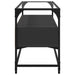 Dulap TV blat sticlă, negru, 98x35x51 cm lemn prelucrat - WALTI WALTI