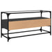 Dulap TV blat sticlă, negru, 98x35x51 cm lemn prelucrat - WALTI WALTI