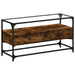 Dulap TV blat sticlă stejar fumuriu 98x35x51 cm lemn prelucrat - WALTI WALTI
