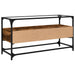 Dulap TV blat sticlă stejar fumuriu 98x35x51 cm lemn prelucrat - WALTI WALTI