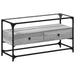 Dulap TV blat sticlă, gri sonoma, 98x35x51 cm lemn prelucrat - WALTI WALTI