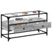 Dulap TV blat sticlă, gri sonoma, 98x35x51 cm lemn prelucrat - WALTI WALTI